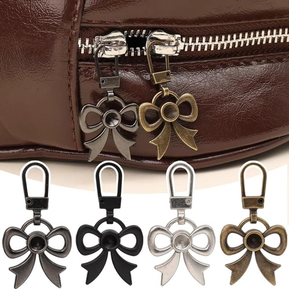 10pcs Universal Metal Zipper Butterfly Bow Zipper Slide Replacement Zipper Head Replacement Kits