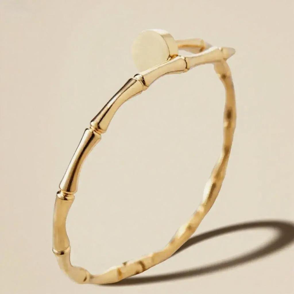 Women's Titanium Steel Bamboo Joint Bracelet, Japanese Korean Style, Simple and Versatile Stainless Steel Wristband Jewelry.