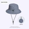 New Summer Waterproof Bucket Hat Men's Outdoor Fishing Mountaineering Hat Folding Storage Color Matching Sunshade Sun Protection Hat Children