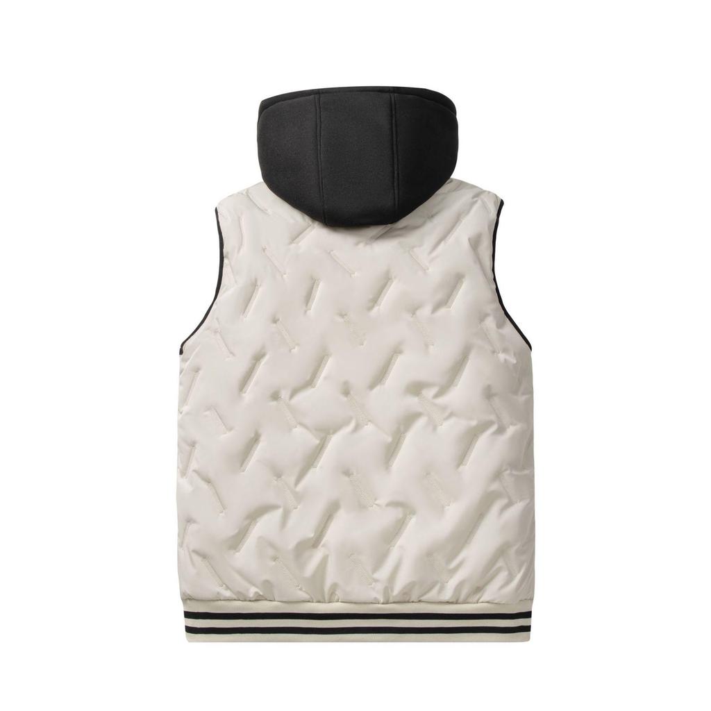Plus Size European American Hooded Men's Ultrasonic Down Cotton Vest Jacket