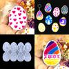 Diy Easter Egg Bunny for Key Pendant Decorative Silicone Mold Easter Day Series Charms Resin Casting Mold for Home Decor
