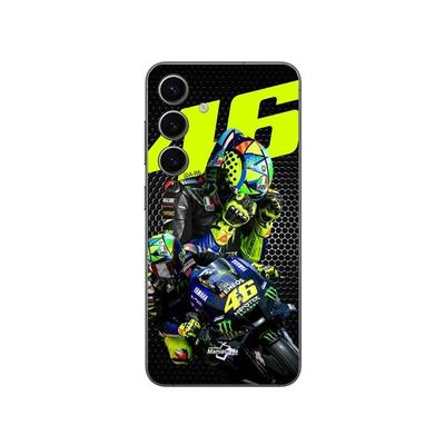 Phone Case - MANIACASE - Samsung Galaxy S25 - Valentino Rossi Logo - TPU Silicone - Black