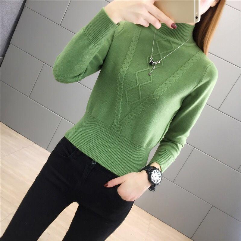 Women's Knit Sweater Short Turtleneck Sweater Slim Pullover Knit Jumper Fall Winter
