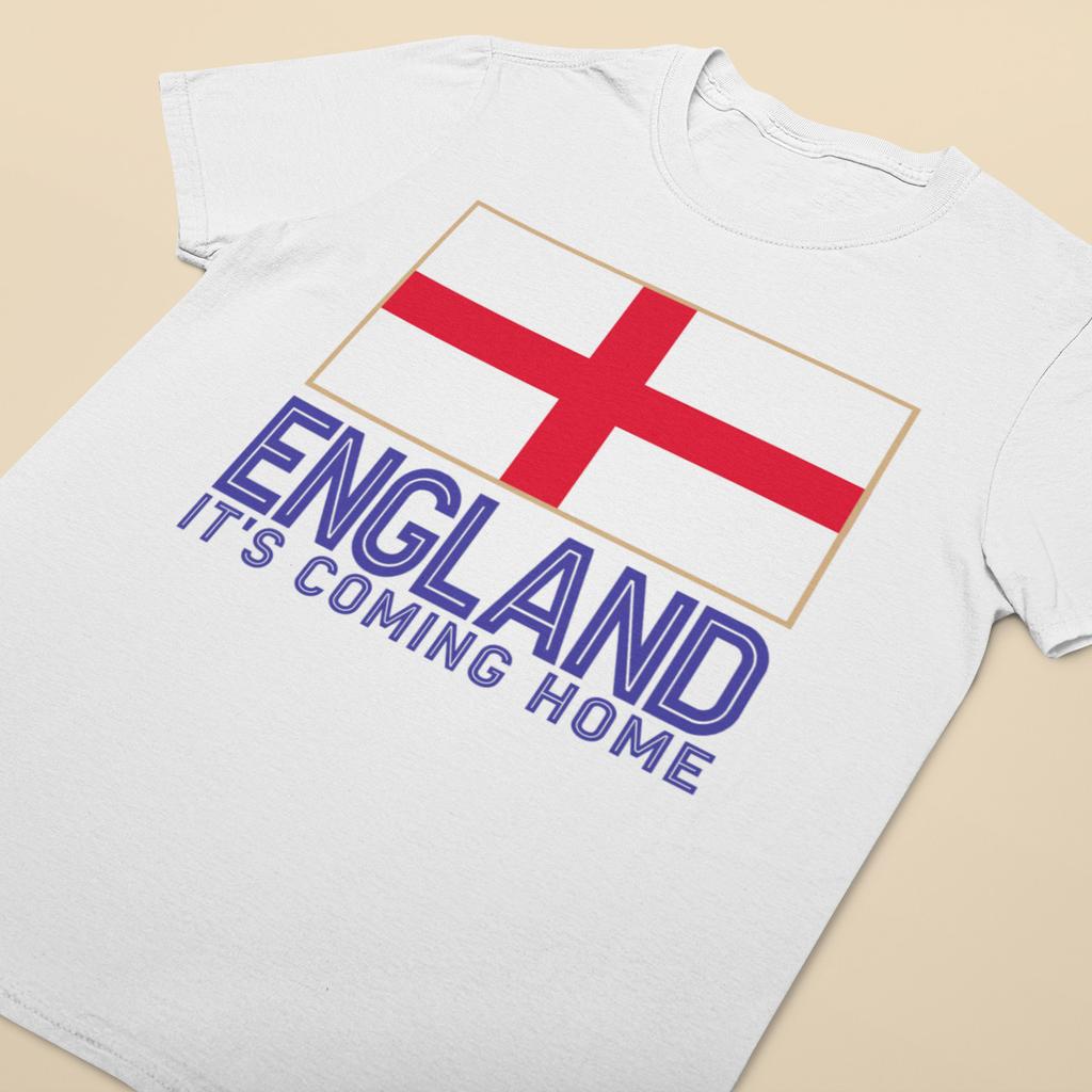 Adults or ENGLAND T-Shirt Mens Womens Tees Top Flag It's Coming Home Football World Euro Cup