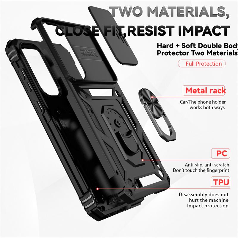 Full Cover For Samsung Galaxy Quantum 5 Case Samsung Quantum 5 Push Window Magnetic Phone Holder Case For Samsung Quantum 5 Case