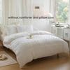 3pcs  Korean Style Bedding Set Double Duvet Cover Set 220x240 Solid Twist Cotton King Size Bedding Set Quilt Cover Set