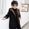 Cappotto Invernale Spesso da Ragazzo di Media Lunghezza: Trench Cappuccio alla Moda per Bambini Autunno/Inverno