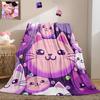 Cute Throw Blankets Girls Purple Blanket for Adults Kids Cat Throw Blanket for Bed Couch Living Room