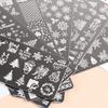Adesivi Decalcomanie 3D per Unghie Moda Alce Fiocchi di Neve Campane di Natale Decalcomania Accessori per Manicure Fai da Te