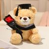 23cm Doctor Cap Bear Plush Toy Graduation Bear Plush Doll Cute Hug Rose Soft Animals Bachelor Bea Graduate Gifts for Students