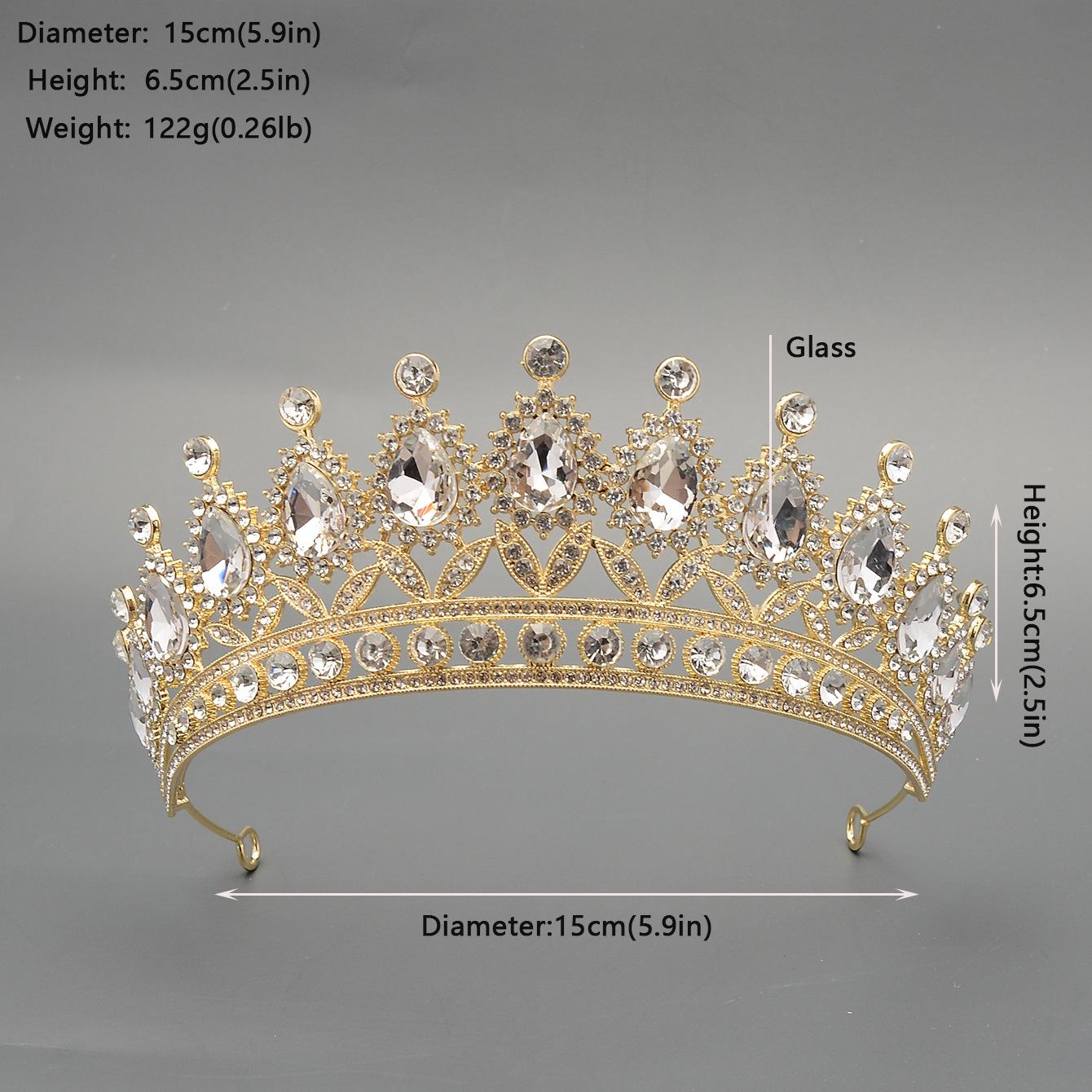 

Барокко средневековая невеста свадебное платье корона сплав горный хрусталь ювелирные изделия головной убор аксессуары для волос