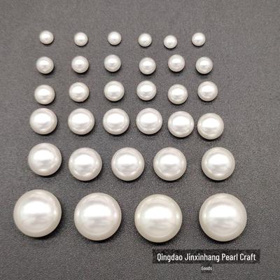 High-Gloss Korean Half-Round Pearl Beads for DIY Earrings and Hair Accessories
