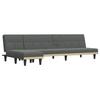 VidaXL L-shaped Sofa Bed Dark Grey 255x140x70 Cm Fabric, Daybed, Foldable Sofa Bed, Fabric Sofa Bed, 3157227