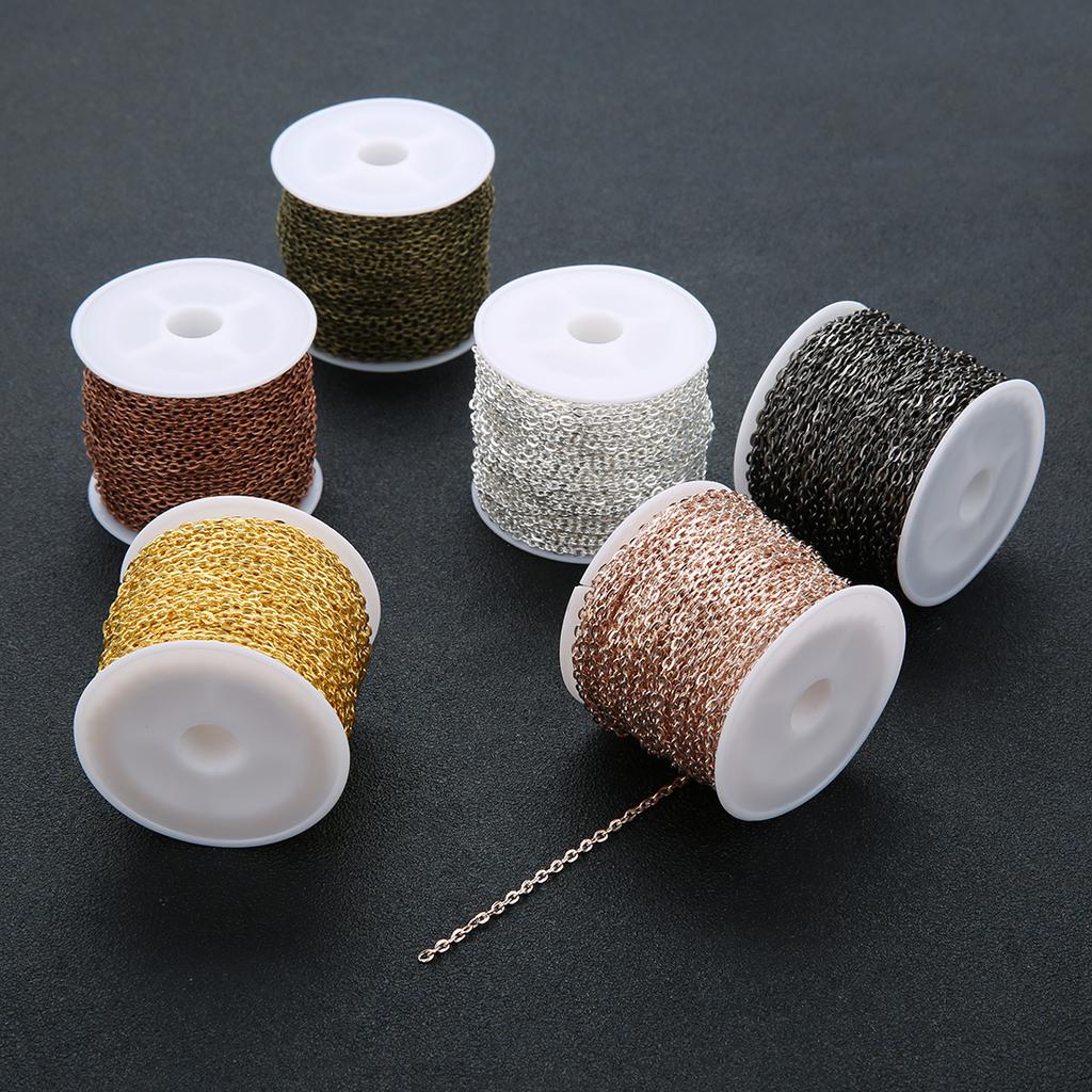 10Yards 2x3/3x4mm Iron Chains Metal Bulk Link Chains For Jewelry Making DIY Handmade Bracelets Necklace Materials Accessories
