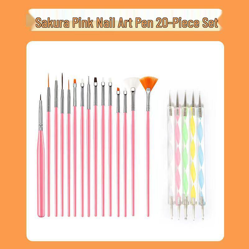Nail Art Brush Set: 15-Piece Beginner Dotting & Painting Tools for Gel Polish