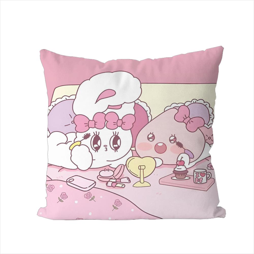 Cute EEsther Bunny Pillow Case For Car Sofa Decorative Home Doublesided Print Plush Square Throw Pillow Cushion Cover