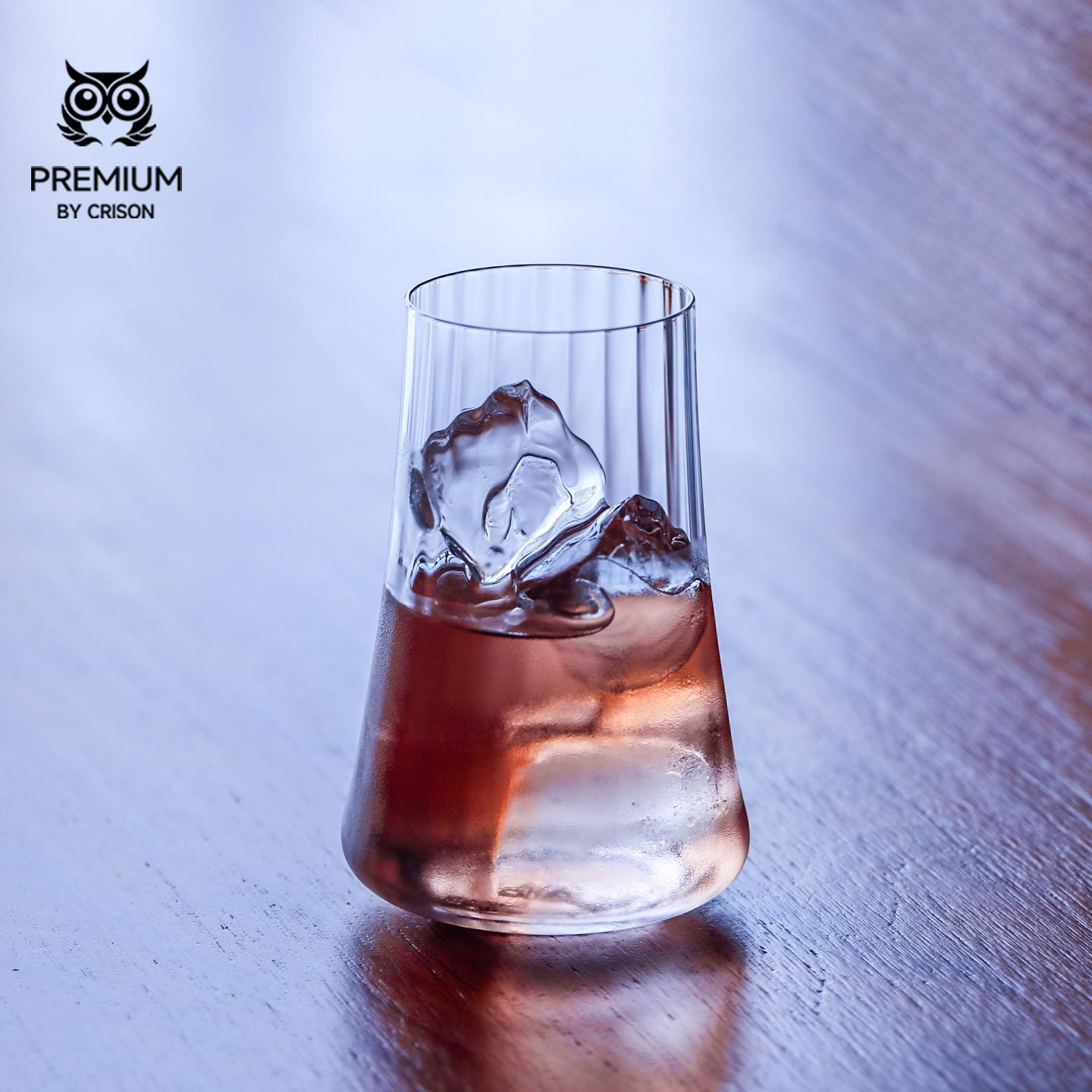 

PLD305 CRISON Crystal Glass Handmade Long Drink Cocktail Cup Colin Glass Cup Household Juice Cup beer glass 390ML