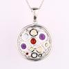 Multi Gemstone Pendant 925 Sterling Silver Rhodium Yellow Gold Plated Amethyst Blue Topaz Garnet Peridot Citrine White Topaz Handmade Jewelry