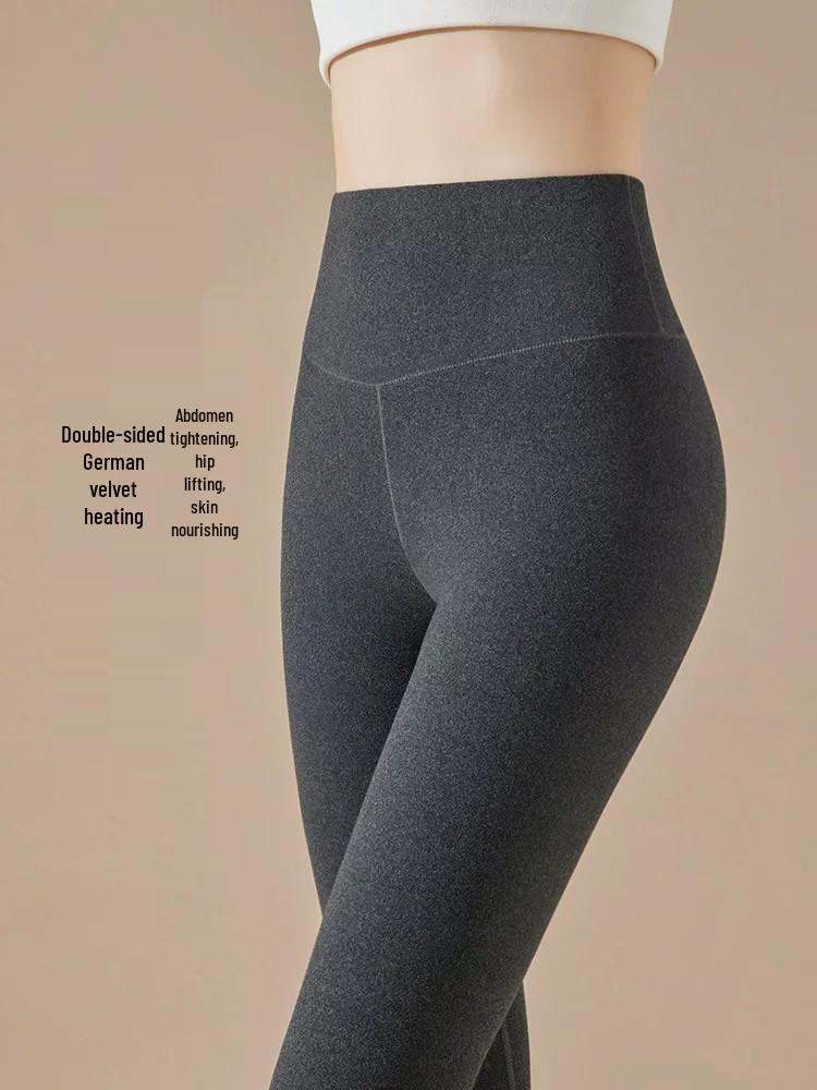Women's High Waist Thermal Fleece Plus Size Slimming Autumn Winter Leggings
