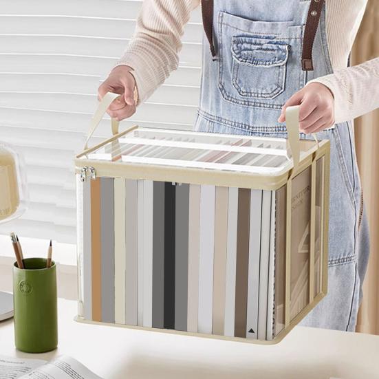 Kleider Aufbewahrungstasche Transparent Große Kapazität Buch Organizer mit Reißverschluss Und Griff Design