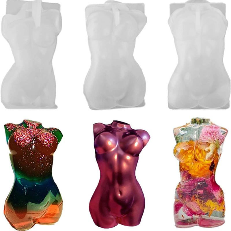 1 buc. Matriță de Ceară Siliconică 3D Corp Uman DIY Instrument pentru Fabricarea Manuală a Lumânărilor Matriță Epoxy Cristal Artă Simulare Decorare Corp Uman