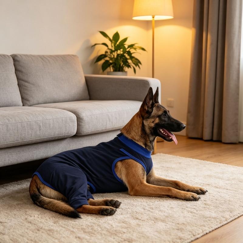 Dog Surgeries Recovery Suit Soft Breathable Post Operative Outfit For Neuter Wound Protections And Lick Prevention B03E