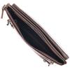 Fashionable Clutch for Men Made of Genuine Textured Leather CANPELLINI 21552 Brown