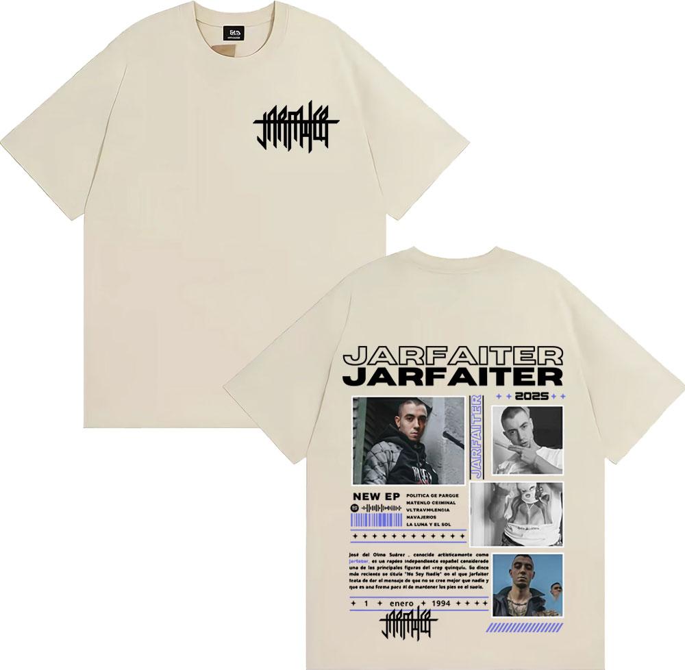 Rapper Jarfaiter Album Tour 2025 Cover Tshirt Unisex Women Harajuku Fashion Hip Hop Pop Music T Shirts Vintage 100 Cotton T Shirt