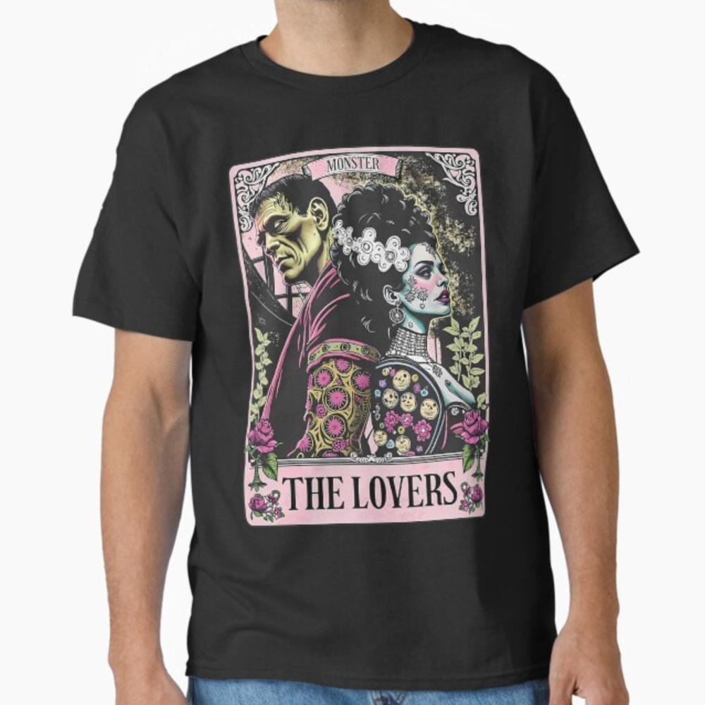 The Monster Frankenstein And Bride The Lovers Tarot Card T-Shirt Unisex T-Shirt XXL