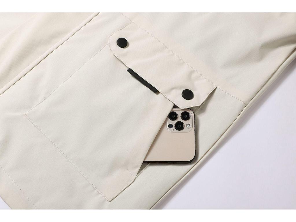 Evropská velikost Pánská nepromokavá větrovka - Lehká, větruodolná, s kapucí, outdoorová bunda pro horolezectví.