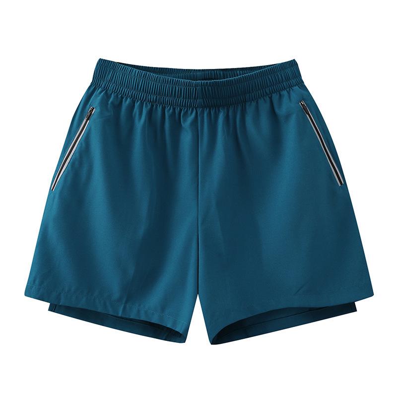 2024 Men's American Style Quick-Dry Reflective Running Shorts, Three-Quarter Length Fitness Pants