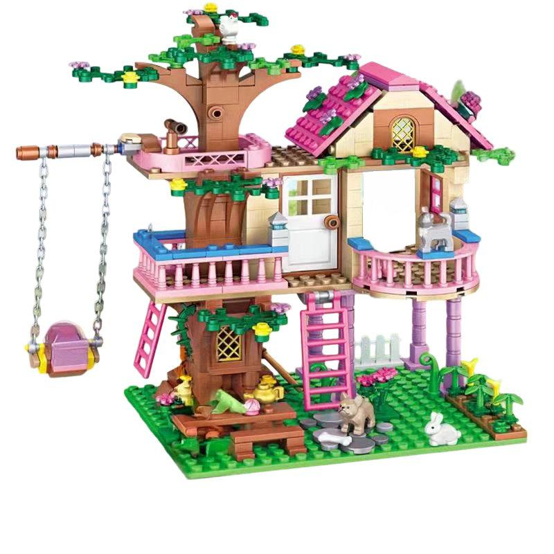 Meisjes Assemblage Spel Bouwsteen Set Prinsessen Winkel Tuin Studeerkamer Speelruimte Schaalmodel Cadeau Speelgoed Tuin Compatibel met