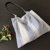 Simple Striped Women's Shoulder Bags Large Capacity Ladies Beach Tote Travel Bag Casual Portable Female Handbags Shopping Bag