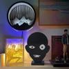 Small Night Light with Prisoner, Black Clothes People, Household Desktop Decoration, Creative Bedside Atmosphere Lamp Decoration