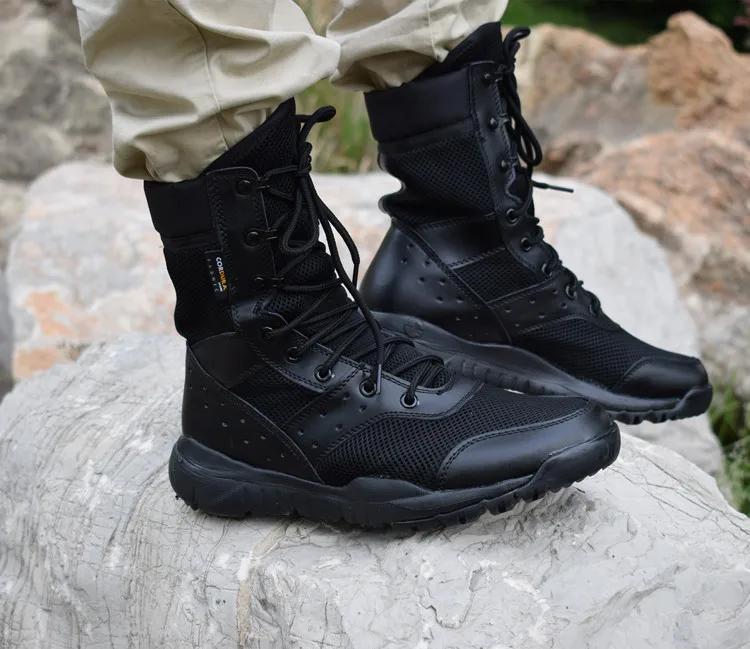11 Stivali da Combattimento Estivi Scarpe da Lavoro Rete Leggera Traspirante Stivali Tattici Militari 34-49