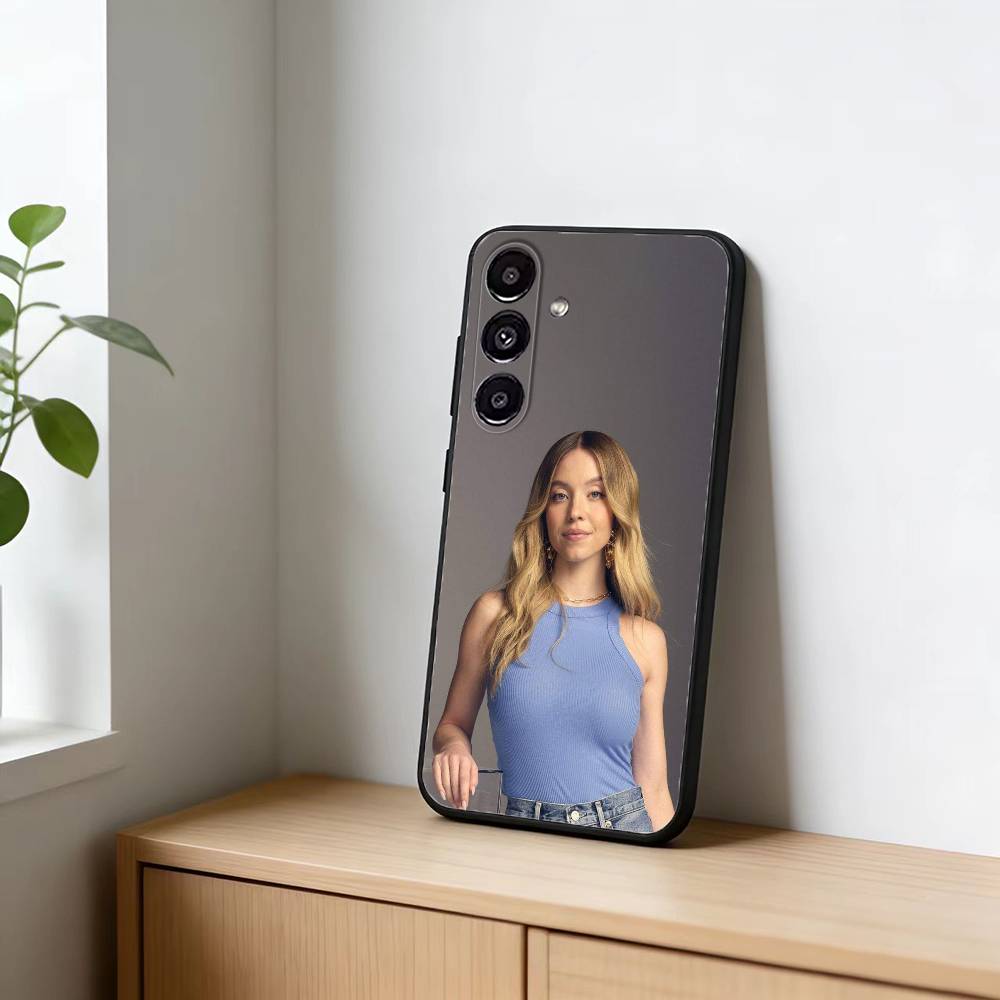 Actor S-Sydney Sweeney Phone Case For Samsung Galaxy A13,21s,22,31,32,52,53,71,72,73,Soft Black Cover