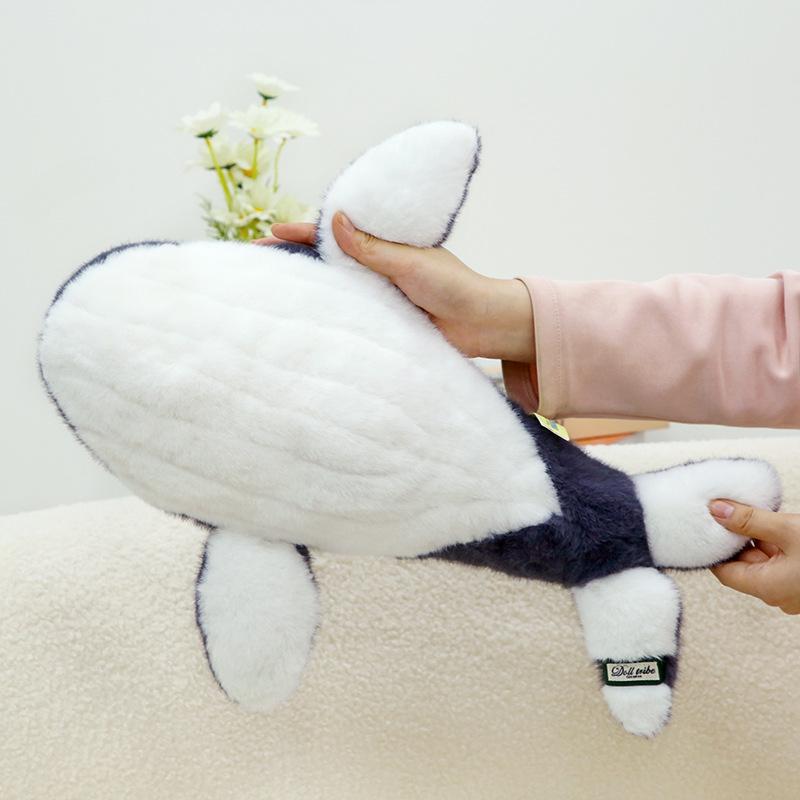 New whale doll throw pillow blue whale plush toy marine animal doll fish rag doll gift