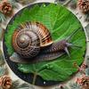 Charming Snail Design Aluminum Sign Waterproof Weather Resistant Wall Art Pre Drilled For Easy Installation