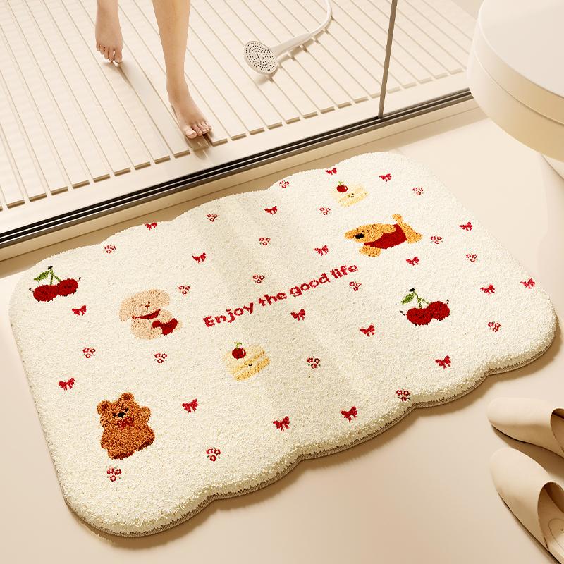 Winter Plüsch Badezimmerbodenmatte Imitation Kaschmir Teppich Toilette Badezimmer Badezimmer Badezimmer Saugmatte Toilette Fußmatte