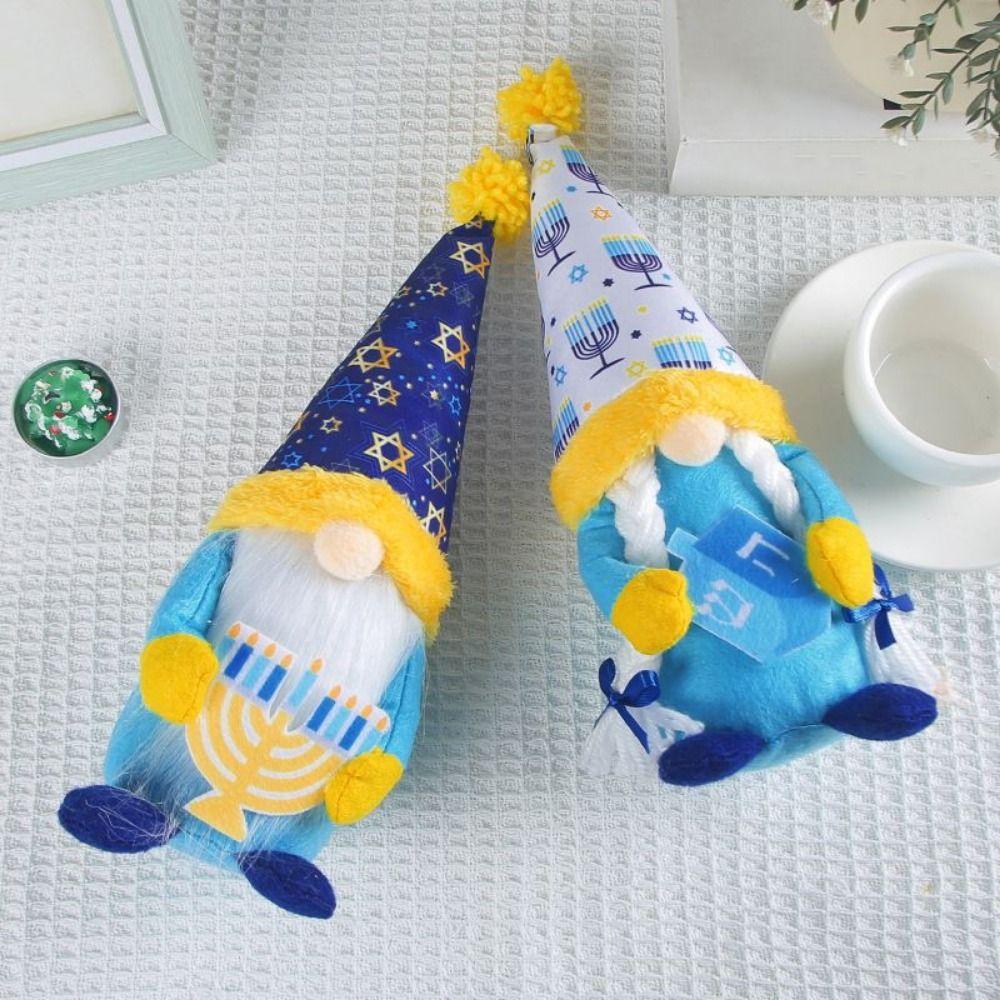 Unique Design Festival Faceless Doll Exquisite Gnomes Figurine Durable Rudolph Ornaments  Hanukkah