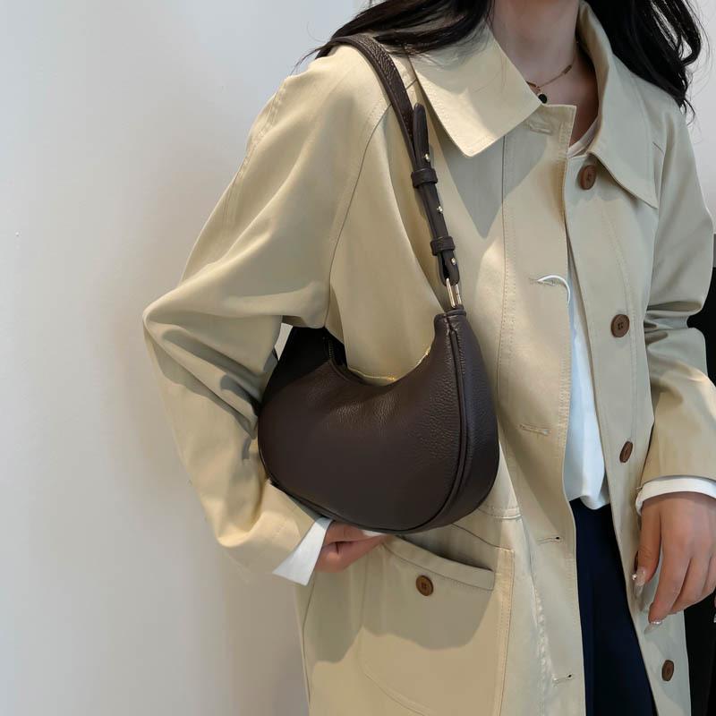 Fashion Armpit Bags for Women Lichee Pattern Crescent Bag Leather PU Purses and Handbags Designer Small Shoulder Bag CLE