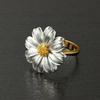 Creative Two Tone Sunflower Rings Women Engagement Wedding Ring Stylish Party Accessories Female Trendy Jewelry Drop Ship