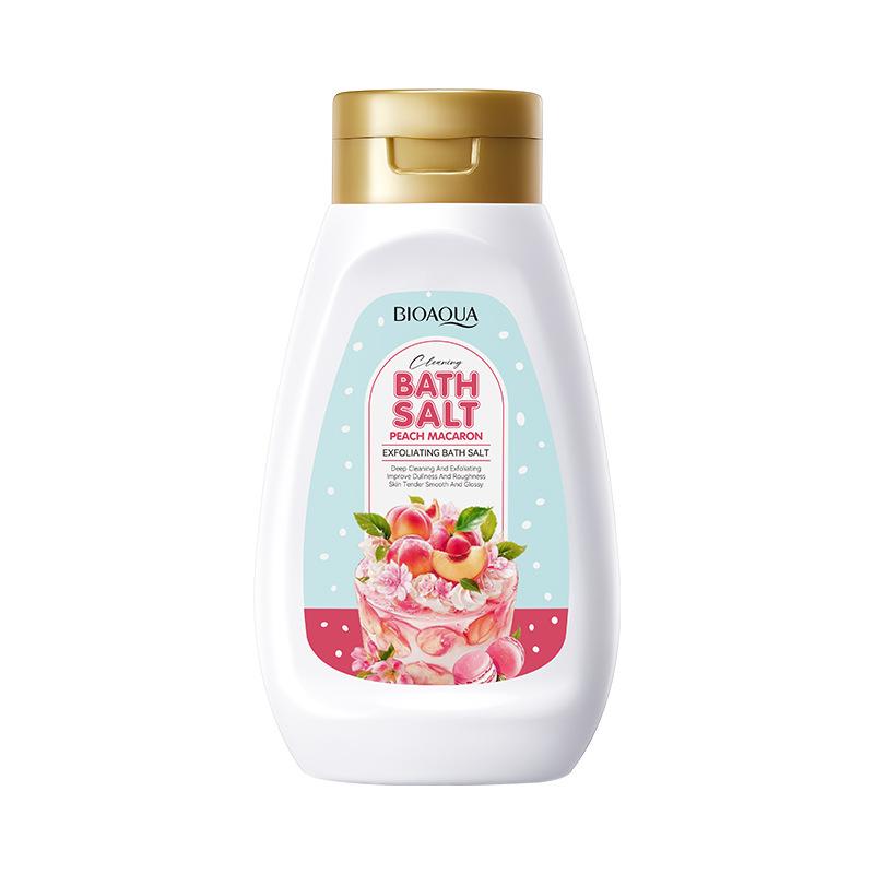 

Peach Exfoliating Bath Salts 430g Macaron Cake Body Bath Salts Skin Care Products 1