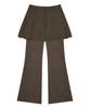 LUVISTRUE Im Denim Pleats Skirt Pants(Brown)