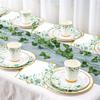 M-Modern-Green Paper Plates Set For 24 People As Shown Sage Green Paper Plates And Napkins Cups Set For Birthday Party Supplies,