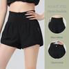 Women's Quick-Dry Anti-Exposure Yoga Shorts - Two-Piece Design, Running/Fitness, Thin Three-Quarter Length