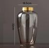 Modern Hydroponic Glass Vase Metal Base Flower Arrangement Countertop Decoration Luxurious Exquisite Flower Vase Home Decoration