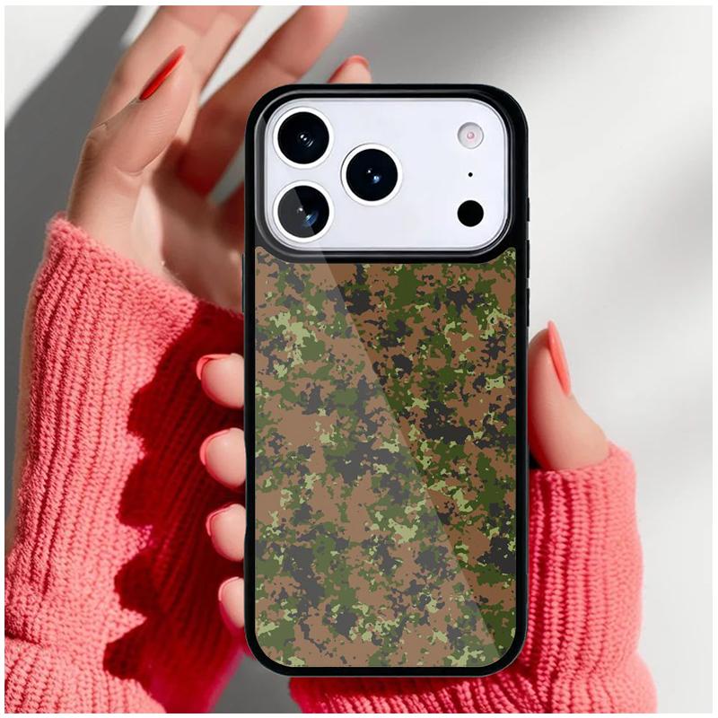 Camouflage Camo Telefoonhoesje voor iPhone 17 16 15 14 13 Pro Max Achterkant voor 12 11 Pro Coque
