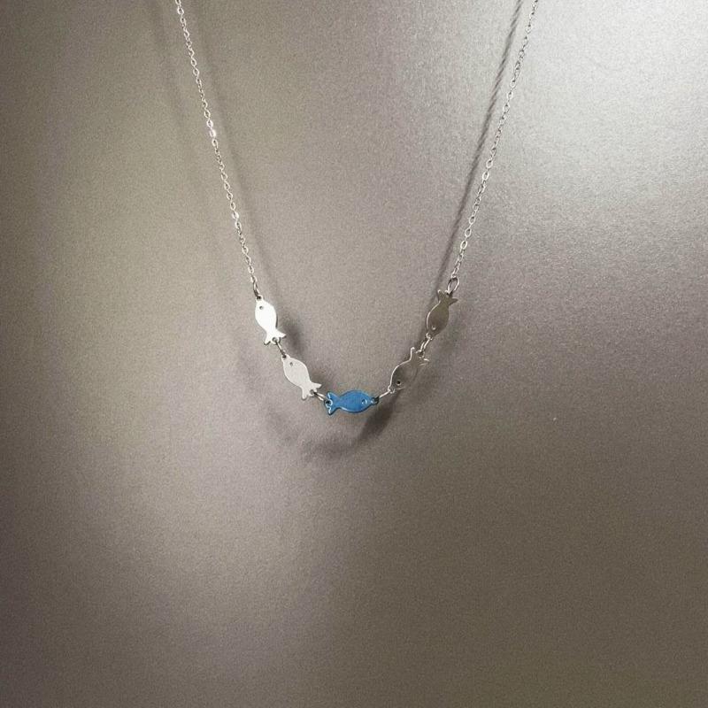 Halskette Bronze Alt Retro Nische Designgefühl Personalisierte Schlüsselbeinkette