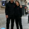 Perfect pentru Ziua Îndrăgostiților/Aniversări! Set Hanorac cu Inimă Desenată Manual Îmbrăcămintea Completă Vibrații Romantice de Nivel Următor